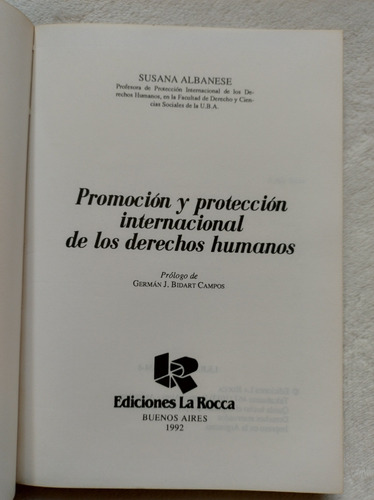 Promoción Y Protección Internacional De Los Derechos Humanos (Usado)