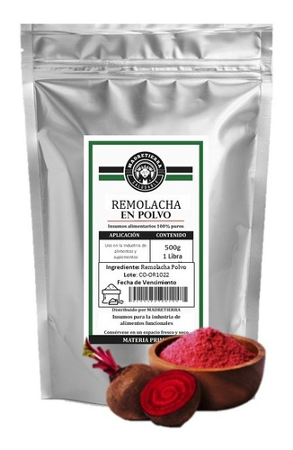 Remolacha En Polvo X500g Pura - g a $146