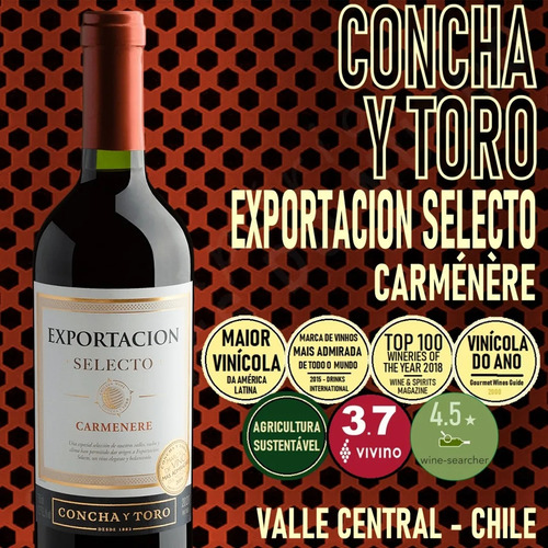 Vinho Exportacion Cabernet Sauvignon Carmenere - Chileno