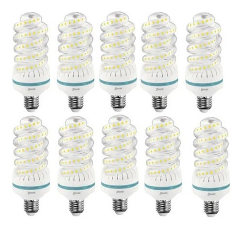 Foco Led Ahorrador Espiral 24 W Luz Blanca Adir 5368 10 Pzs