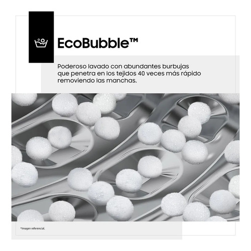Lavadora Samsung 13 Kg Ecobubble Wa13cg5441bd Color Gris