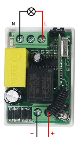 1 Canal 220v Rf Inalámbrico Telemando Receptor Interruptor