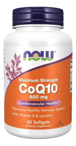 Coq10 600 Mg 60 Cápsulas Blandas Now