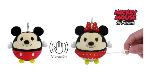 Peluches Mickey O Minnie 8 Cm Vibración 8501 By Creciendo