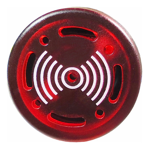 Alarme Sonoro Buzzer Led Vermelho Audiovisual 22mm 110v Dni