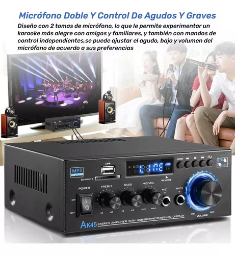 Comprar AMPLIFICADOR DE POTENCIA DE Audio AK45 de 12 voltios