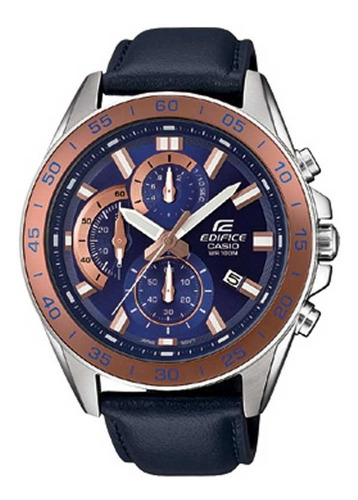 Reloj Casio Edifice Efv-550l Crono Cuero 100% Original