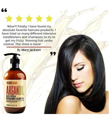 Shampoo Moroccan Aceite De Argan (libre De Sulfatos)