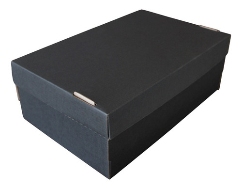 70 Cajas De Cartón Para Zapato De 33x21.5x12 Cm Color Negro