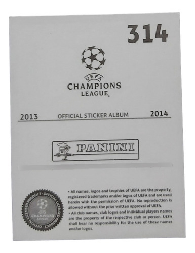 Figurita Robin Van Persie Champions League Año 2013-2014