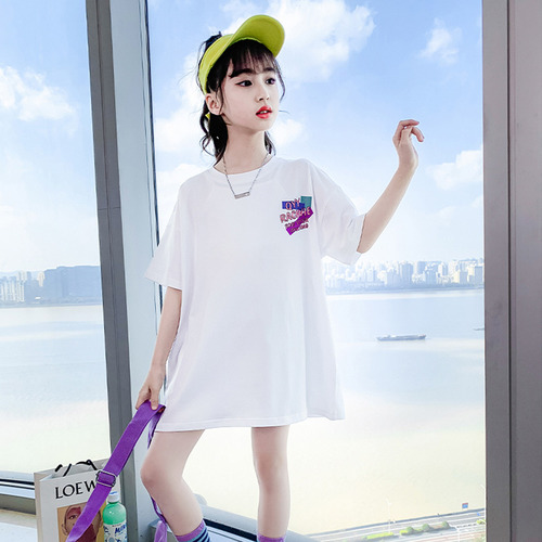 Camiseta De Algodón Con Dibujos Animados De Verano Para Niña