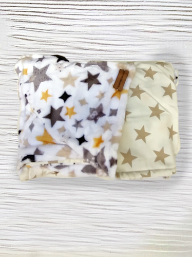 Manta Bebe Cuna Polar Soft - Gabardina 135x90