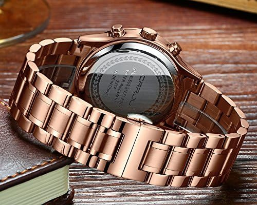 Crrju Relojes Para Hombre Moda Casual Cronógrafo Fecha Reloj