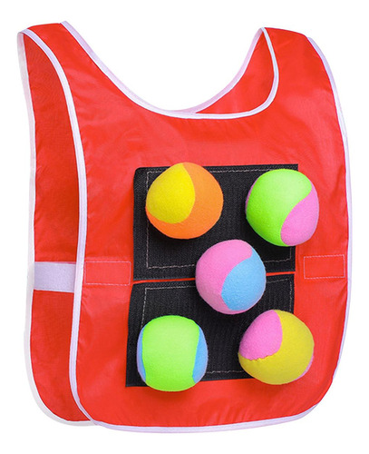 Juego De Dodgeball Con 5 Bolas Pegajosas Adultos Rojos