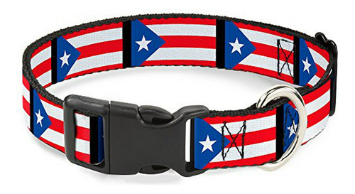 Collar Plástico Puerto Rico - Bandera - 1  - Talla Mediana