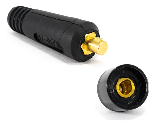 Conectores Soldadora Hembra Macho 9mm Cable 200a Negro