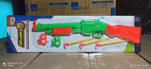 Arminha De Brinquedo Lançador Nerf Com Dardos De Borracha na