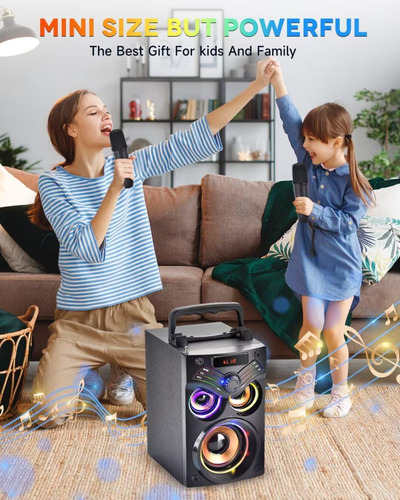 Altavoces Bluetooth, Altavoz Portátil Inalámbrico Con Luces,