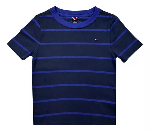 Camiseta Tommy Hilfiger Infantil Listras Cobalt Blue