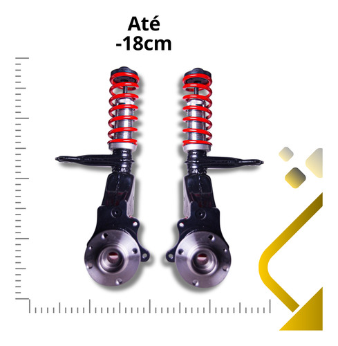 Sistema De Suspensão Rosca Slim Vw Gol G1 G2 G3 G4 Rebaixar