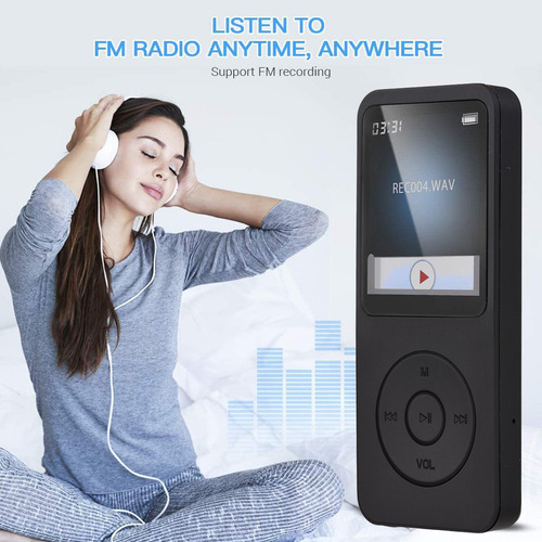 Leitor Mp4 Portátil Com Cartão De Memória De 16gb Mp3 De 1,7