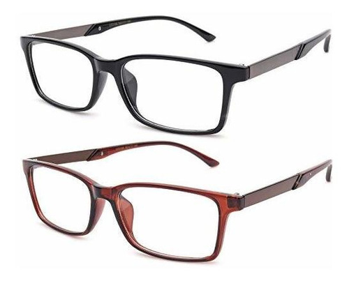 Montura - Simple Unisex Rectangle Clear Lens Glasses