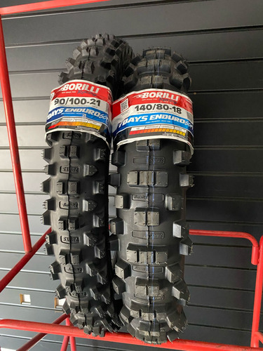 Par De Pneu Borilli Soft 7 Days 90/100-21 + 140/80-18 Enduro