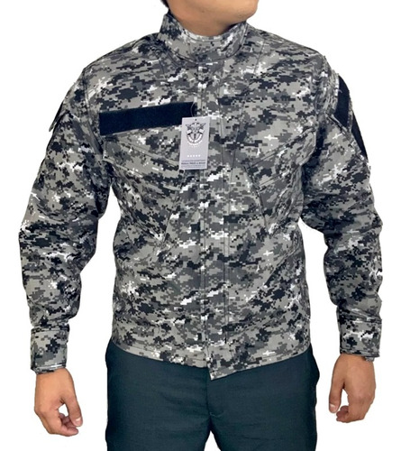 Camisola Tactica Militar Digital Negro Cuello Mao Soldado 