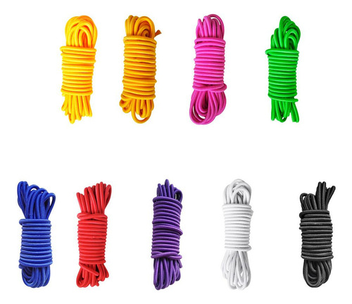 2 Juegos 5 Mm X 5 Metros Cuerda Elástica De Bungee