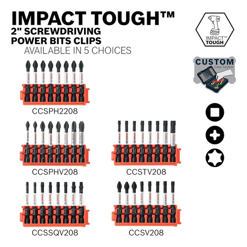 Jogo De Bits Impact Control Com 8 Peças Bosch - Com Clipe