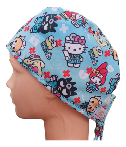 Gorro Quirúrgico De Tela, Más De 50 Estampados Hello Kitty Y Sus Amigos Unitalla
