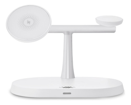 Cargador Inalambrico Wim 3 En 1 Soporte De Carga Rapida Color Blanco