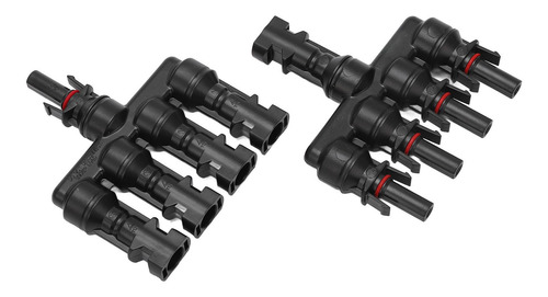 2 Conectores De Rama Solar, 4 A 1, Macho Y Hembra, Diseño So