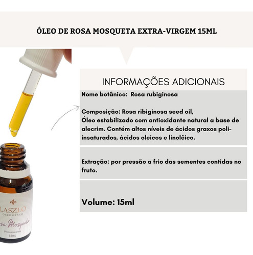 Óleo De Rosa Mosqueta 100% Puro Regenerador Laszlo 15 Ml Nfs Suave