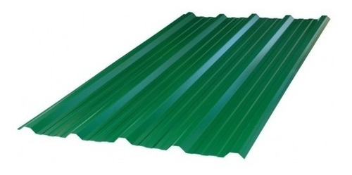 Chapa Trapezoidal Color Verde C25 X 1.5 Mts  Única Medida