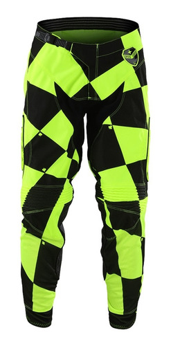 Imagen 3 de 3 de Pantalon Motocross Troy Lee Se Joker Amarillo Fluor/negro