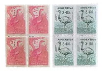 Comprar Argentina Aves, Gj 1162-63 X 4 Aéreos Serie 1960 Mint L17817