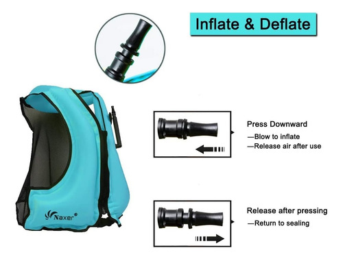 Flotador Chaleco Portátil Inflable Con Tu Mismo Aire Sopla