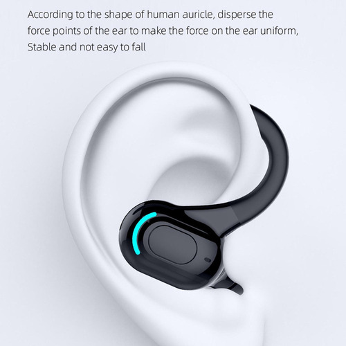 Audífono Bluetooth 5.2 Audífono Con Gancho Negro