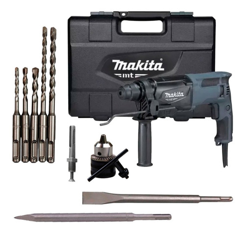 Martelete Combinado Rompedor 800w M8701g Makita + Kit Brocas