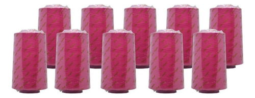 Hilo Kingtex 40/2 Para Costura Color Pitaya Paq. De 10 Hilos Color Rosa/ Pitaya
