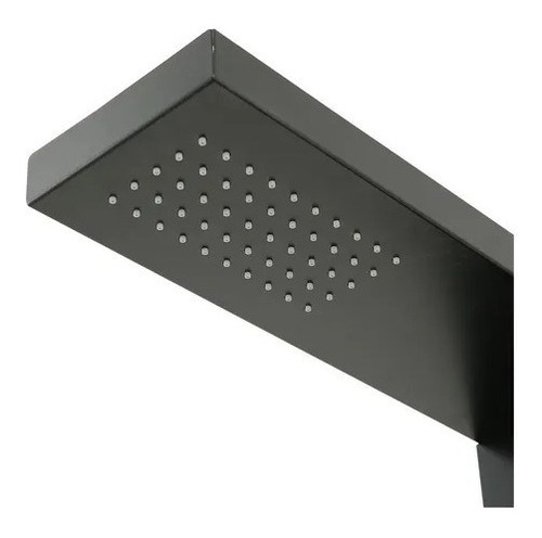 Columna Ducha Escocesa Negra De Aluminio 140x15cm Con 3 Jets
