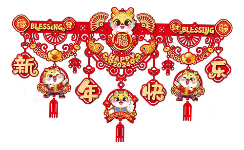 Decoração De Ano Novo Chinês Porta Decoração Estilo D