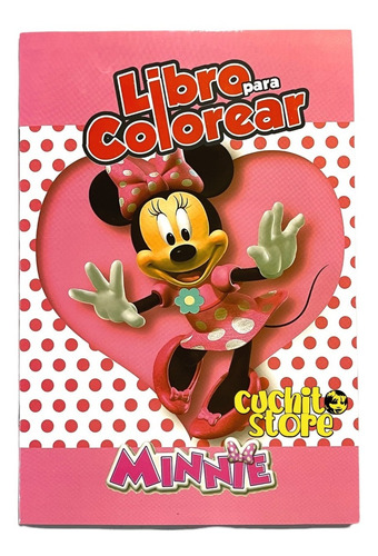 Libro Para Colorear Minnie Mouse Corazon Libro Pintar Niños