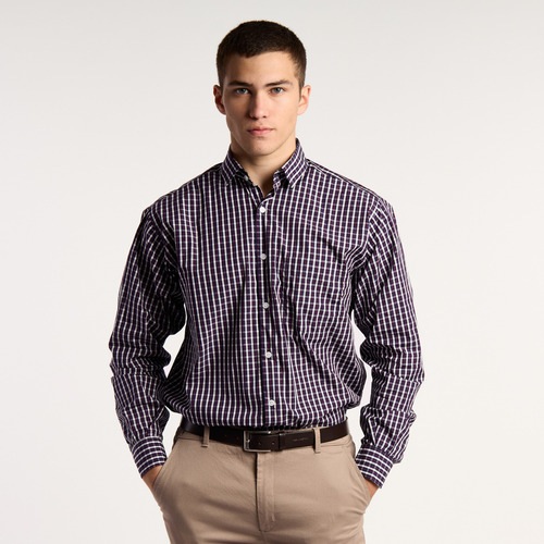Camisa Hombre Kevingston Pond Escocesa Azul-blanco