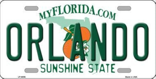 Smart Blonde Lp-6006 Orlando Florida Novelty Metal Licence
