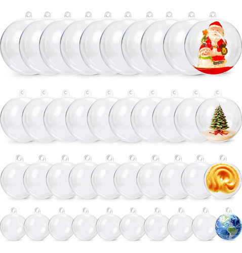 40 Adornos De Bolas De Acrílico Transparente, Adornos ...