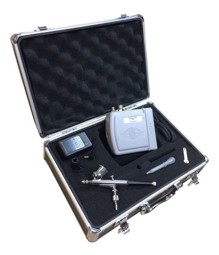 Mini Cabine Aerografia Com Led E Exaustor + Kit Aerografo