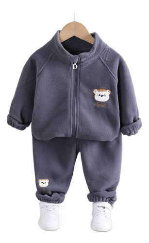 Conjuntos Para Niños Traje Casual De Felpa Otoño Invierno