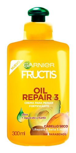 Crema De Peinar Fructis Oil Repair Oliva Palta Karite 300ml